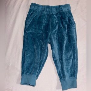 Cat & Jack Green Velvet Jogger Pants Toddler Boys Size 18M